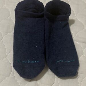 Pure Barre Dark Blue Grip Socks